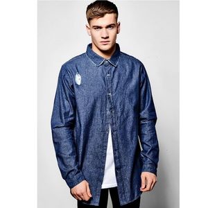 Boohoo Mens denim shirt